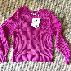 Evereve 525 Textured Saddle Raglan Pullover XS